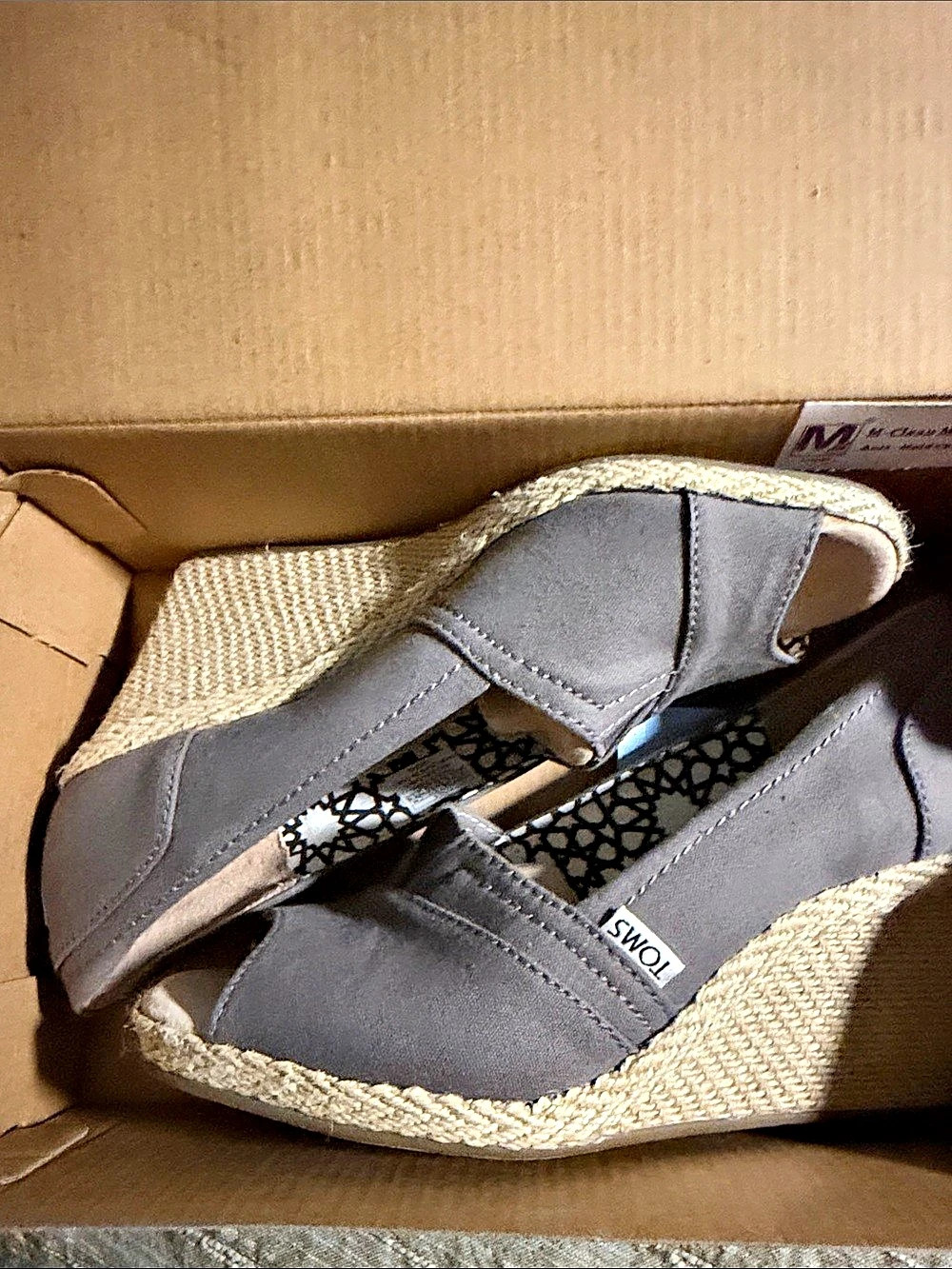 TOMS Majorca Cutout Wedge Gray